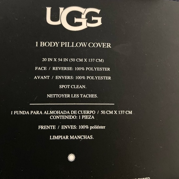 UGG Bedding Nwot Ugg Body Pillow Cover Poshmark